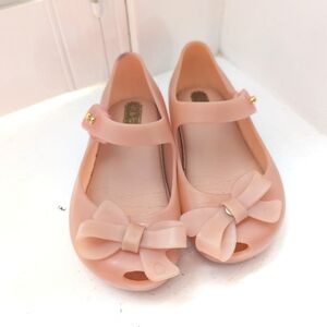 Mini Melissa Bow Jelly Flats Blush Color 8
